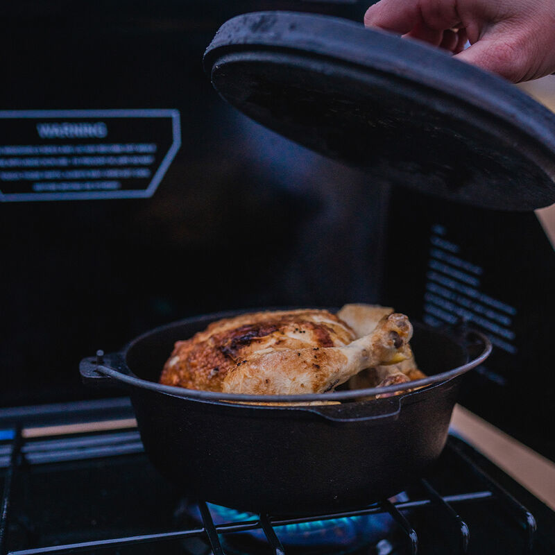 Stansport 4-Quart Pre-Seasoned Cast Iron Dutch Oven with Flat Bottom image number 7