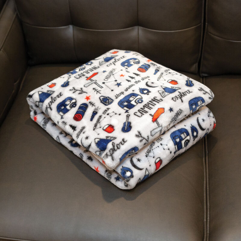 Adirondack Lodge RV Collection Velvet Throw, 50" x 60", Stars Americana image number 6