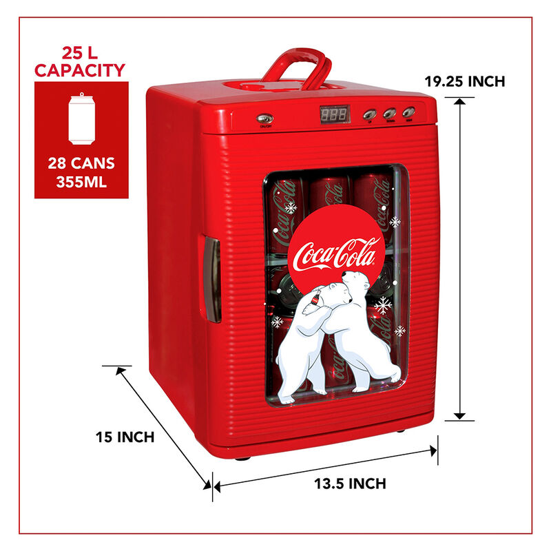 Koolatron Coca Cola Beverage Display 28-Can Mini Fridge Cooler/Warmer image number 5
