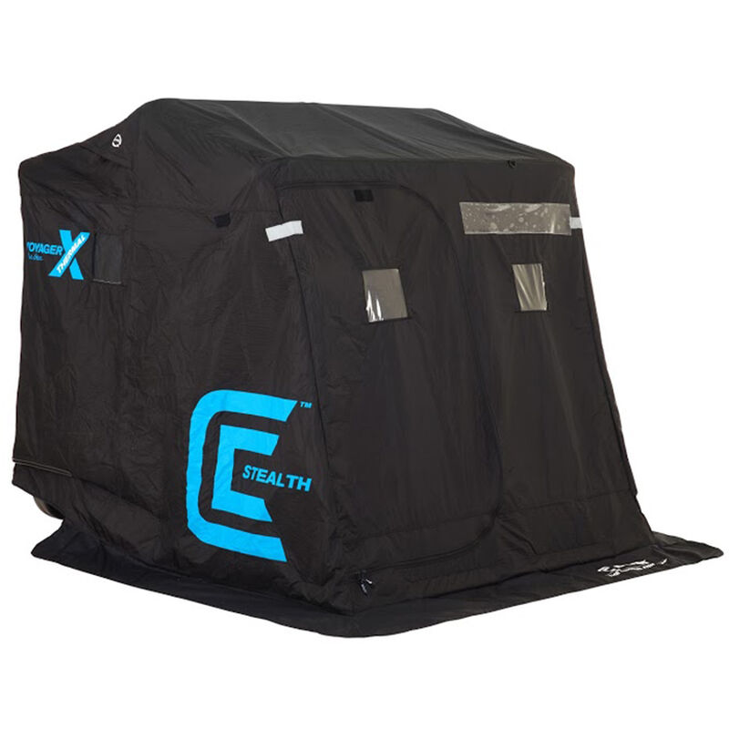Clam Voyager X Thermal Stealth Fish Trap Ice Shelter image number 1