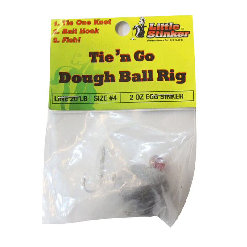 Little Stinker Tie 'N Go Dough Ball Bait Rig, 20-lb. Line, #4 Hook, 2 oz. Egg Sinker image number 2