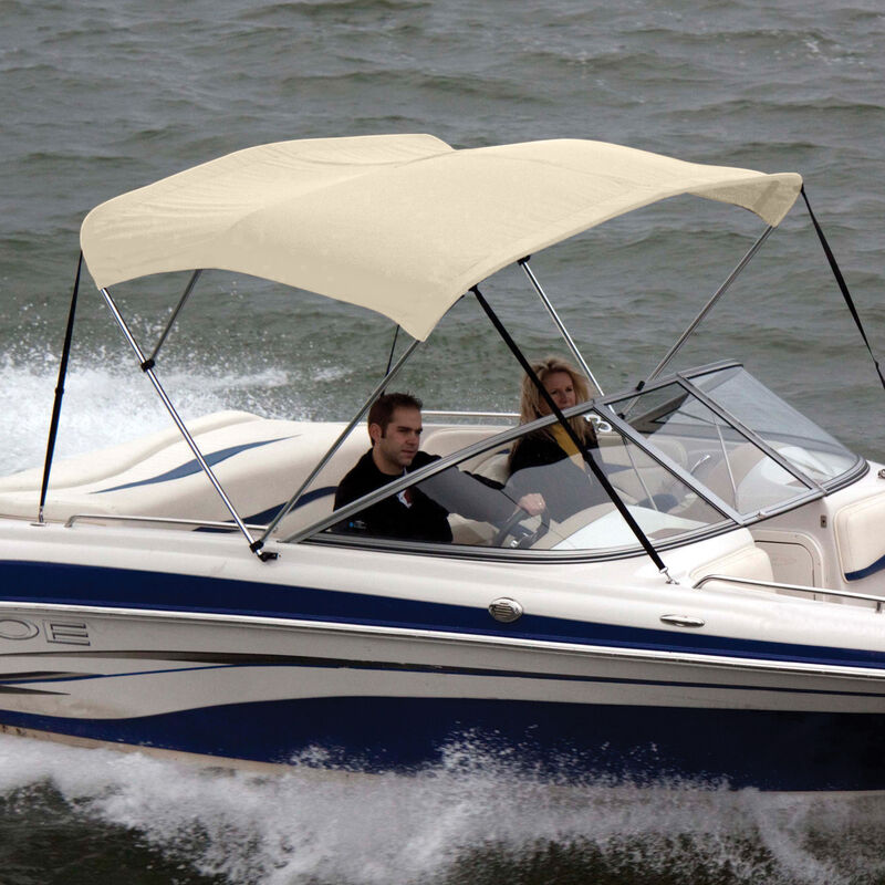 Shademate Bimini Top Polyester Fabric and Boot Only, 3-Bow 6'L, 36"H, 85"-90"W image number 9