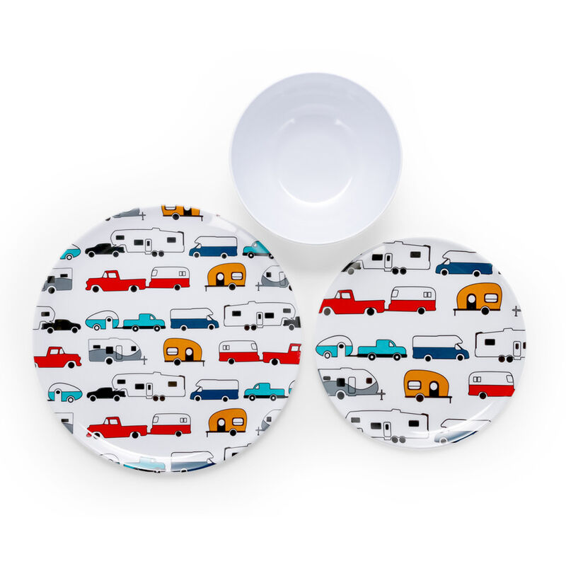 Life is Better at the Campsite RV Pattern Dinner Plate image number 5