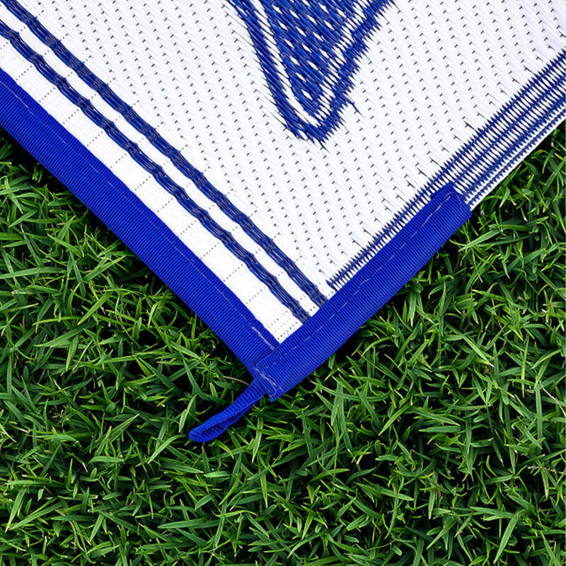 Camco XL RV Awning & Outdoor Mat - Blue/White image number 6