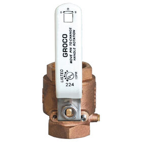 Groco IBV Series Bronze Full-Flow In-Line Ball Valve 1-1/2'' Pipe