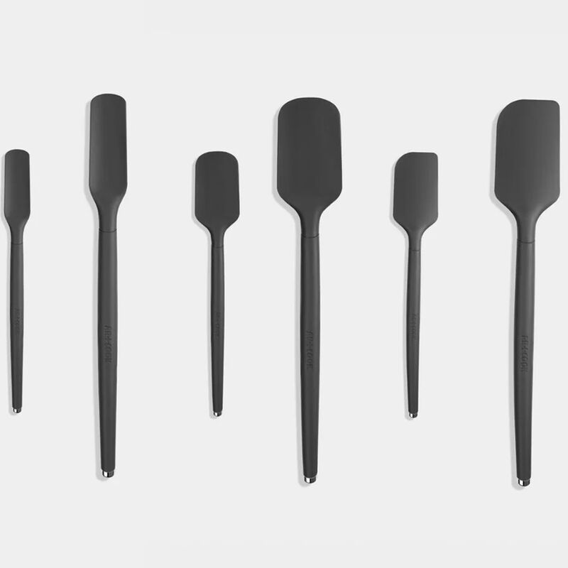 Art and Cook 6 Piece Silicone Spatula Set, Charcoal
