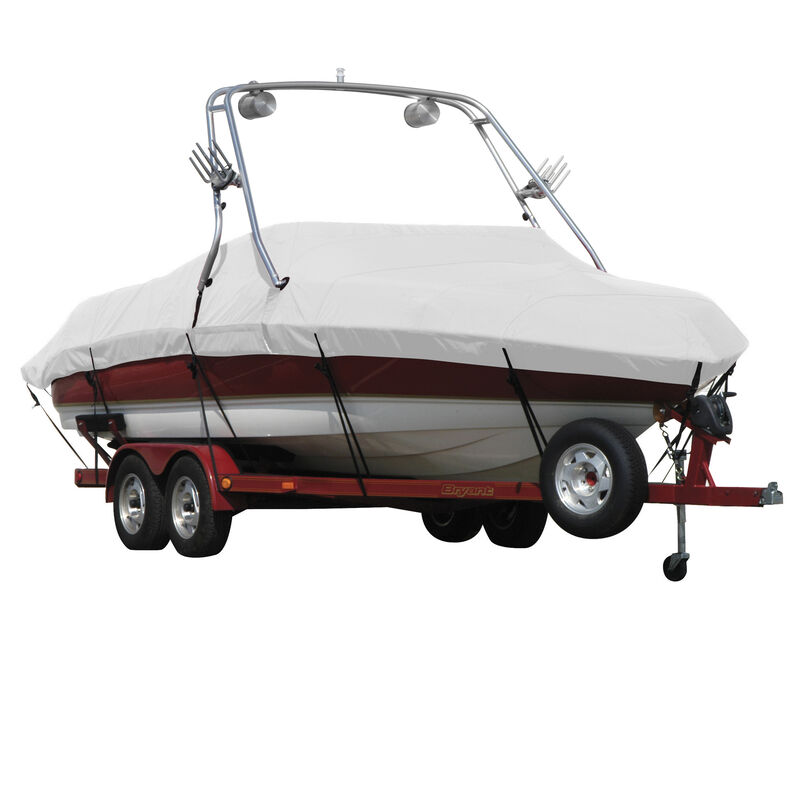 Exact Fit Sharkskin Boat Cover For Sea Ray 205 Sport Bowrider W/Xtreme Tower image number 6