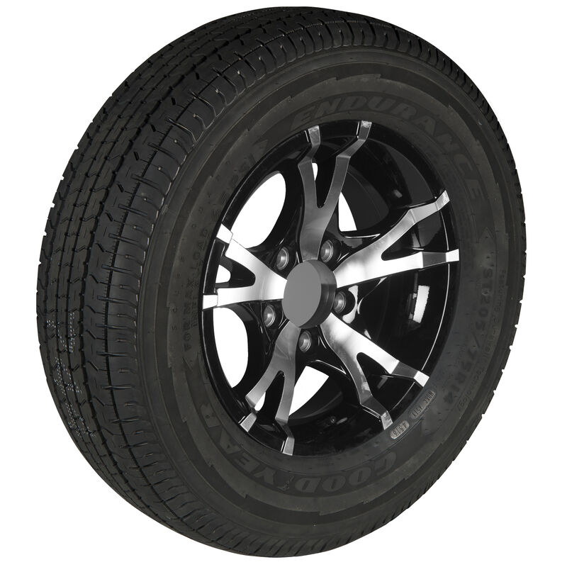 Goodyear Endurance ST215/75 R 14 Radial Trailer Tire, 5-Lug Aluminum T07 Black R image number 1