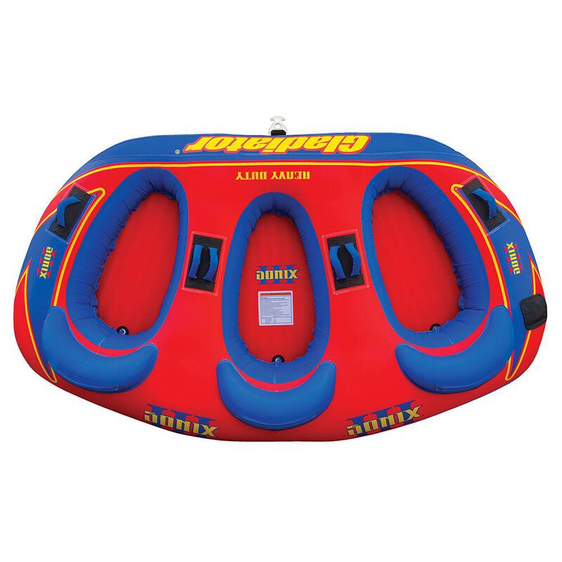 Gladiator Sonix III 3-Person Towable Tube With Lightning Valve image number 6