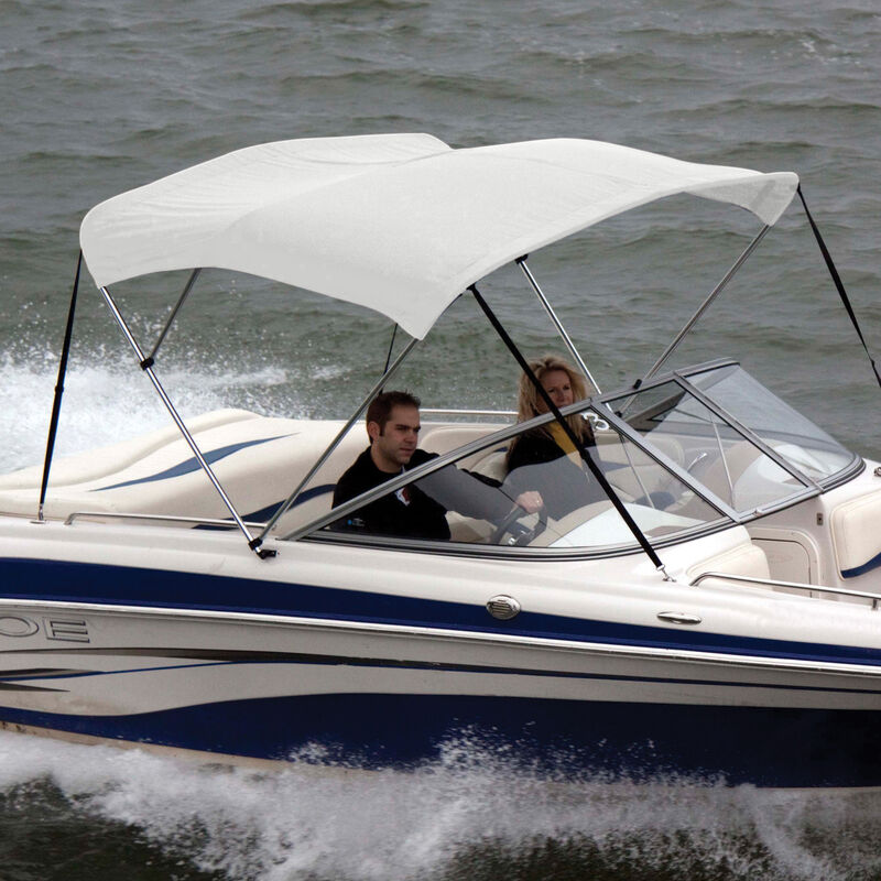 Shademate Polyester 3-Bow Bimini Top, 5'L x 32"H, 85"-90" Wide image number 6