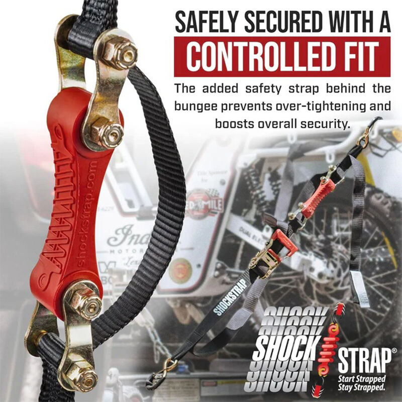 The Perfect Bungee 15' x 1.5" ShockStrap Ratchet Strap with Clip Hooks, 2-Pack image number 4