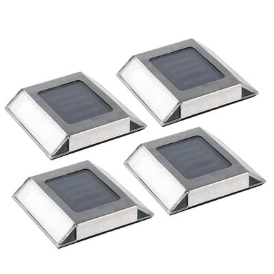 Nature Power Solar Powered Stainless Steel Pathway Light 4-Pack
