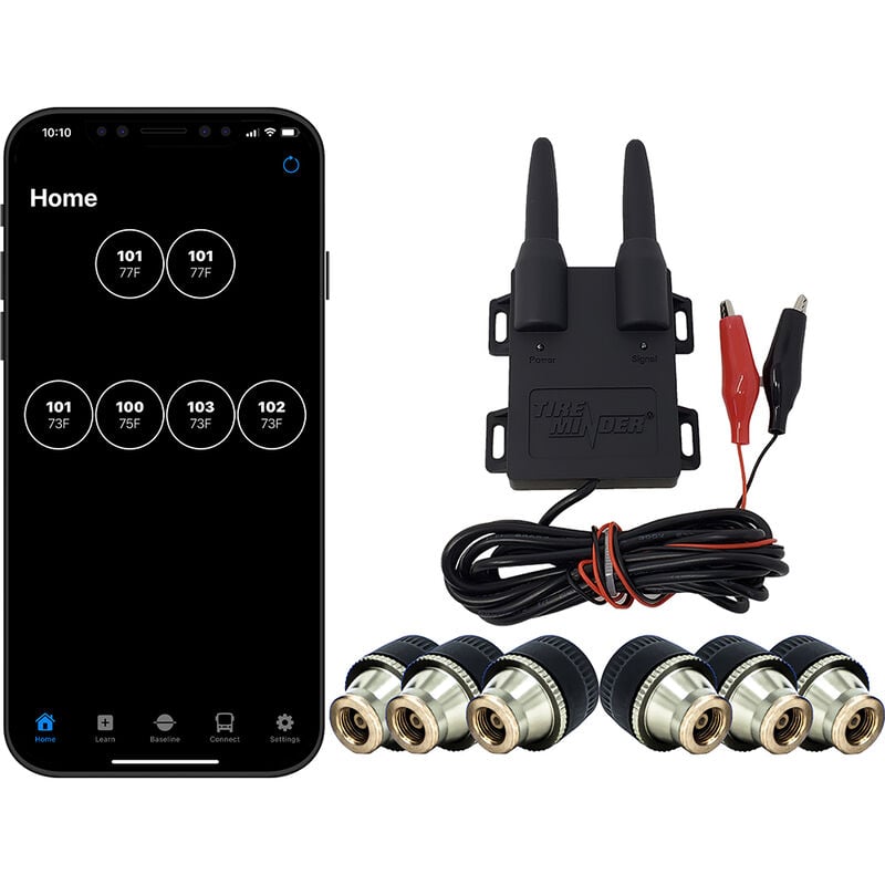 TireMinder Smart Tire Pressure Monitoring System with 6 Transmitters for RVs, Motorhomes, 5th Wheels, Motor Coaches, and Trailers image number 1