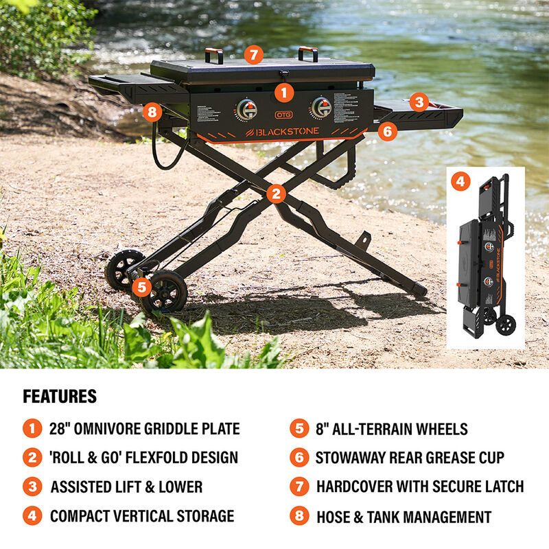 Blackstone OTG 28" Griddle with FlexFold Legs image number 3