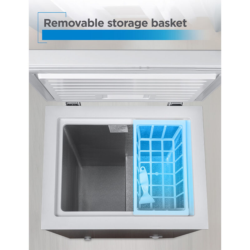 Black+Decker 2.7 cu. ft. Compact Chest Freezer, White image number 4