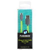 FuseBox Charge & Sync Micro USB Cable, 4'