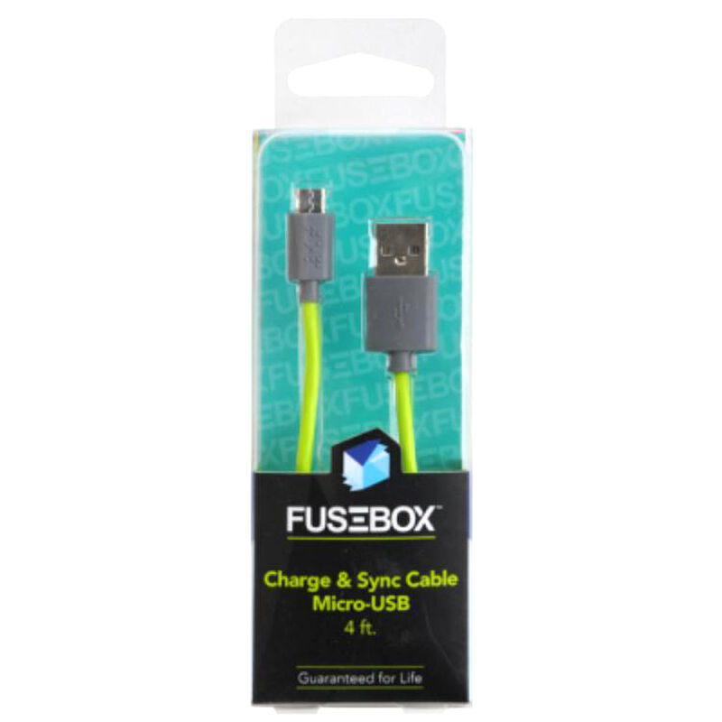 FuseBox Charge & Sync Micro USB Cable, 4' image number 1