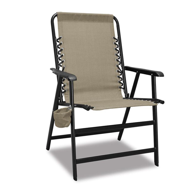 XL Suspension Folding Chair, Beige image number 1