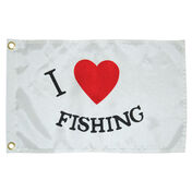 I Luv Fishing Boat Flag