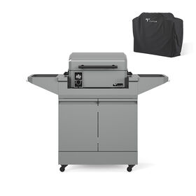 TYTUS Emberwood Pellet Smoker with Grill and Prep Cart and Cover