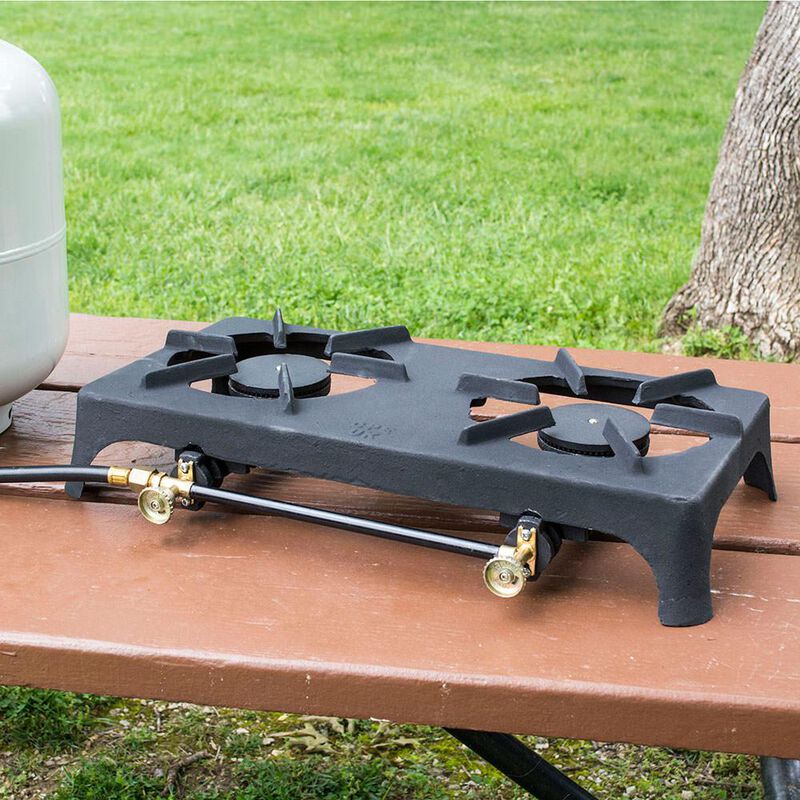 Sportsman Series Double Burner Cast Iron Stove with Regulator Hose image number 4