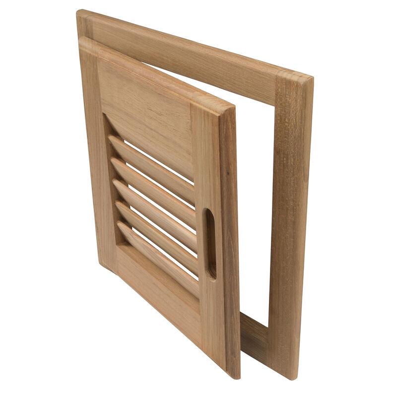 Whitecap Teak 12" x 12" Louvered Door & Frame, Right-Hand Opening image number 2
