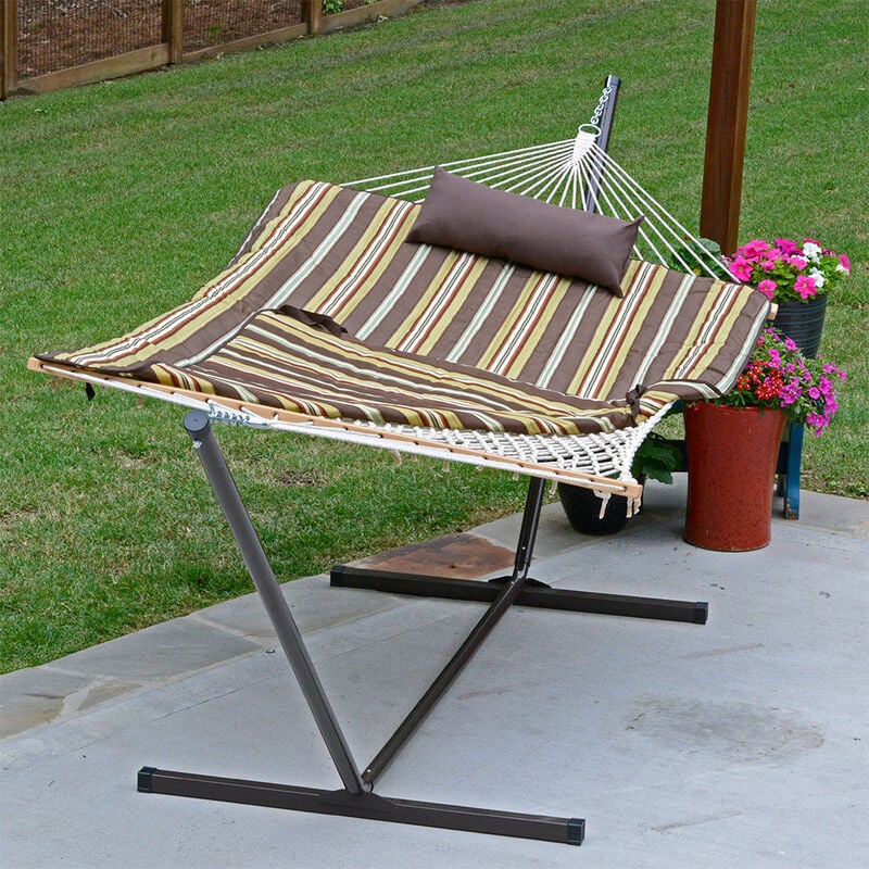 Algoma Rope Hammock, Stand, Pad, and Pillow Combination image number 16