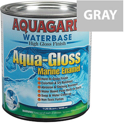 Aquagard Aqua-Gloss Waterbase Enamel, Quart, Medium Gray