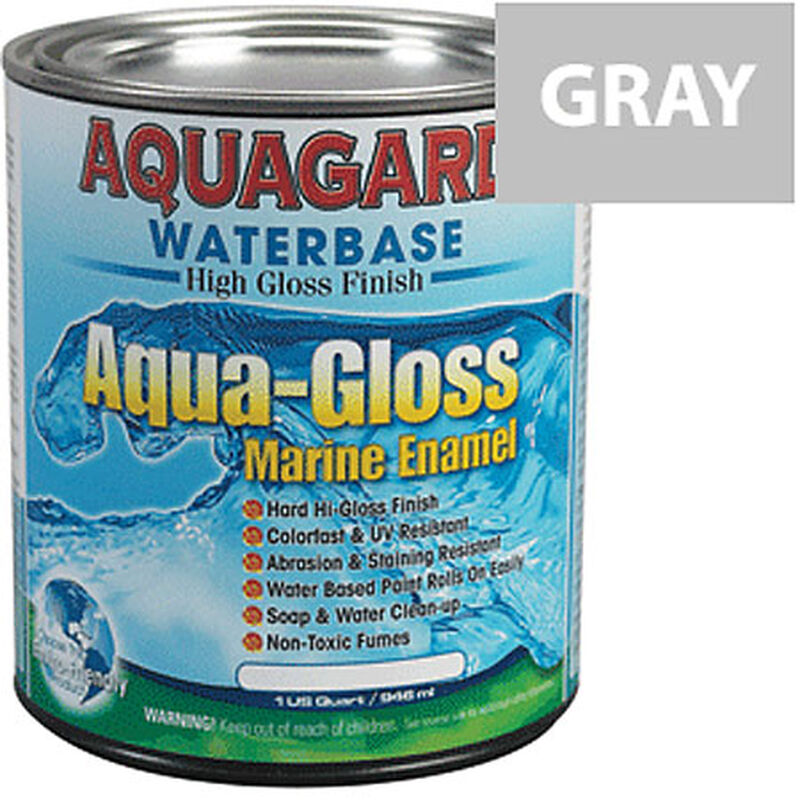 Aquagard Aqua-Gloss Waterbase Enamel, Quart, Medium Gray image number 1