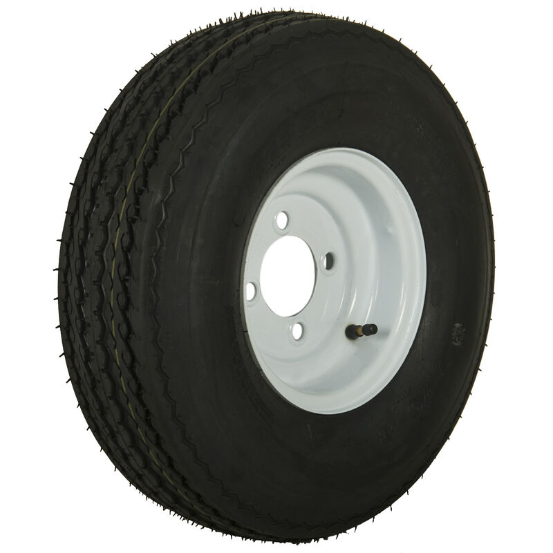 Tredit H188 5.70 x 8 Bias Trailer Tire, 4-Lug Standard White Rim image number 1