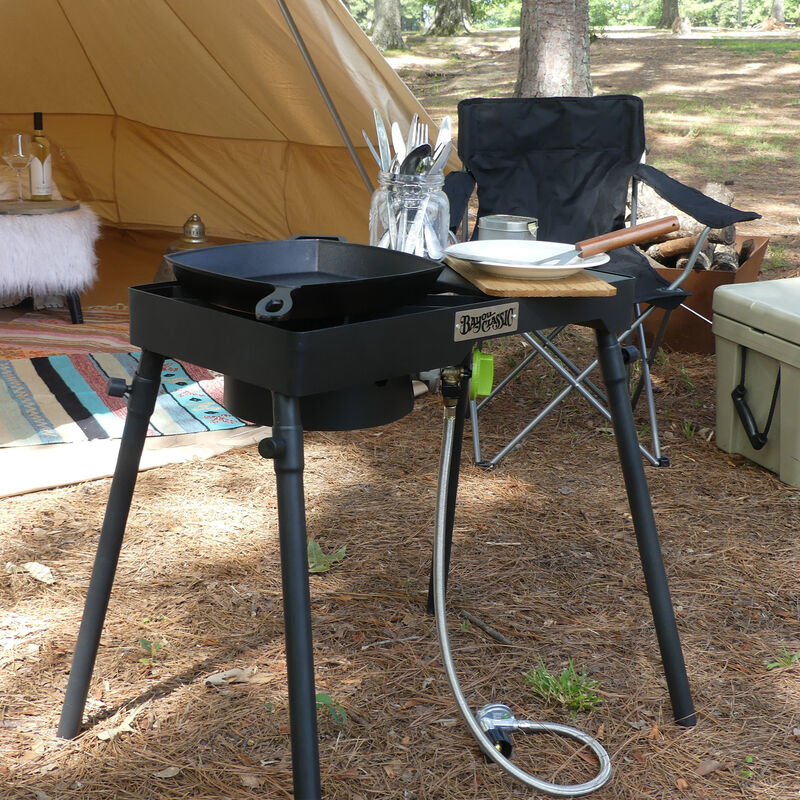 Bayou Classic Single Patio Camp Stove w/Side Shelf and Griddle image number 2