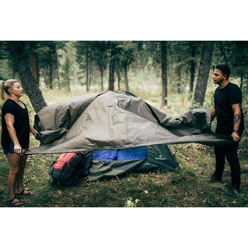 Stansport Heavy-Duty Rip-Stop Tarp, 10' x 12', Olive Drab Green image number 5