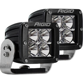 RIGID D-Series PRO - Flood LED - Pair - Black