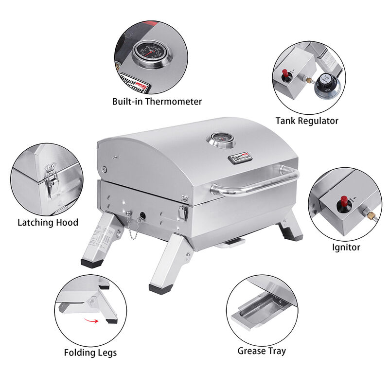 Royal Gourmet Stainless Steel Portable Grill image number 5