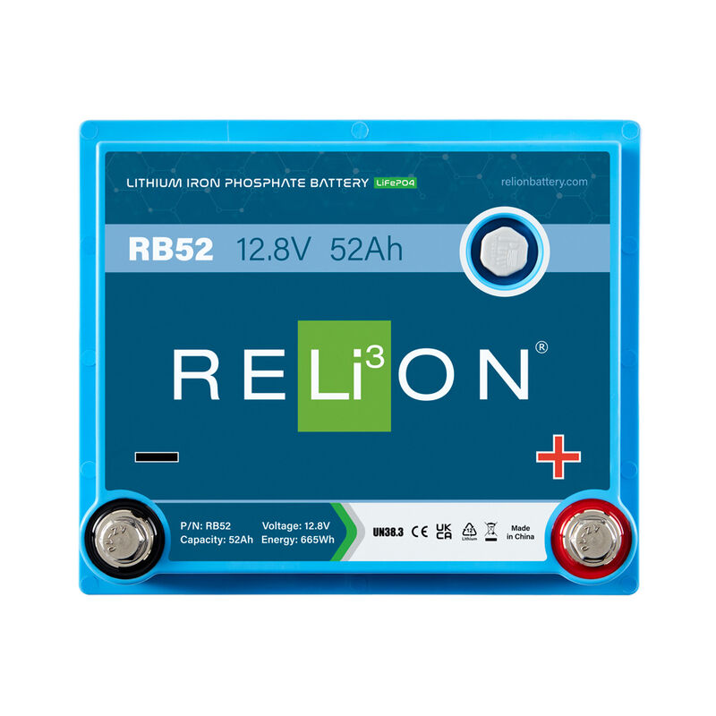 RELiON RB52 12V 52Ah Deep Cycle Lithium Battery image number 3