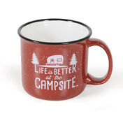 Camco Life is Better at the Campsite Mug, Red Enamel, 14 oz.