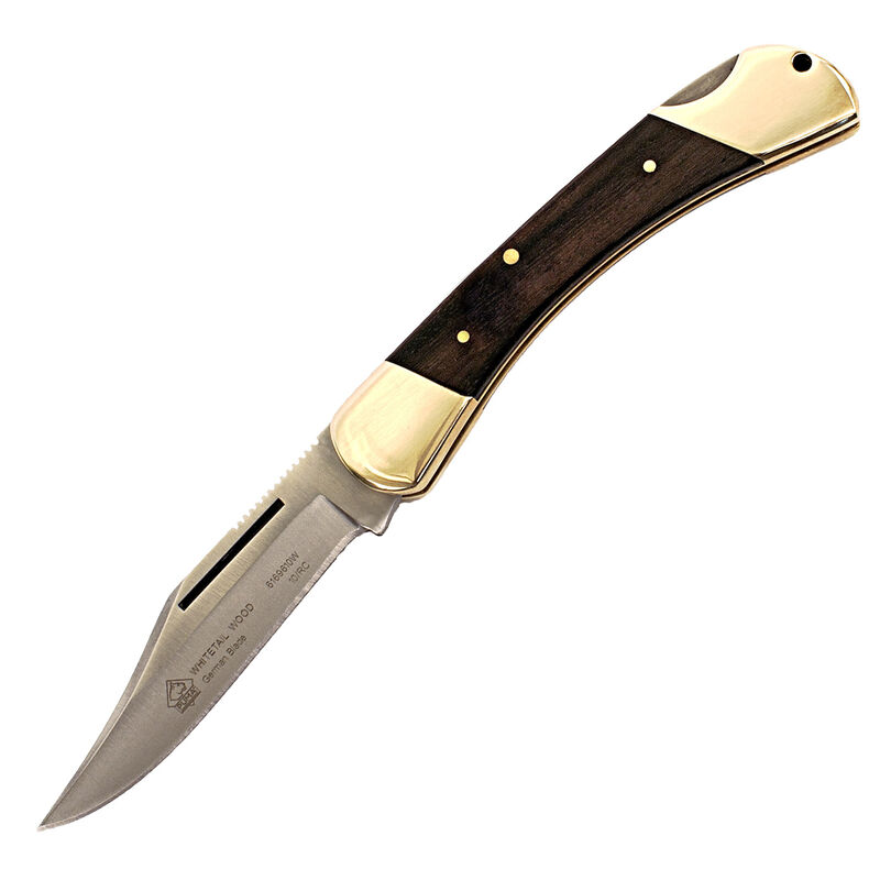 Puma SGB Whitetail Jacaranda Wood Folding Pocket Knife image number 1