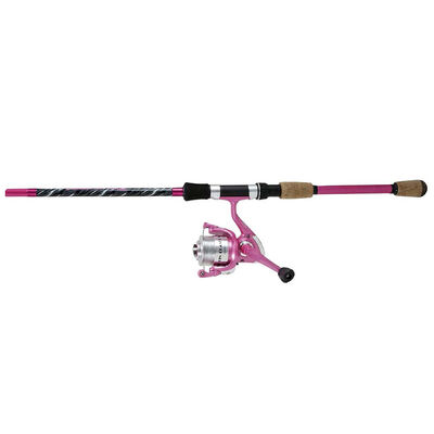 Okuma Fin Chaser "X" Spinning Combo, 6' Rod / Size 30 Reel, Pink