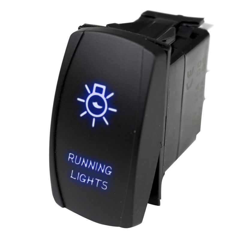 Race Sport LED Rocker Switch with Blue LED Radiance – Running Lights image number 1
