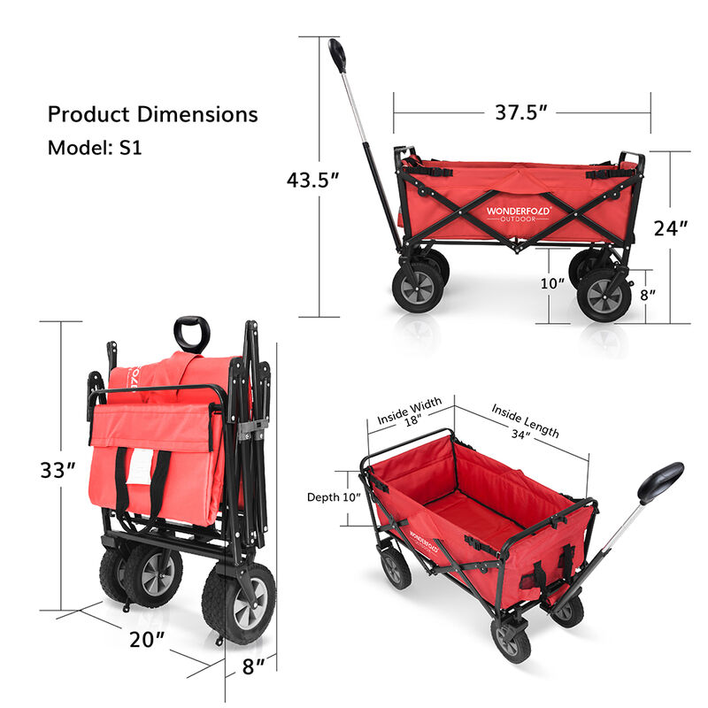 Wonderfold Outdoor S1 Utility Folding Wagon with Stand image number 30