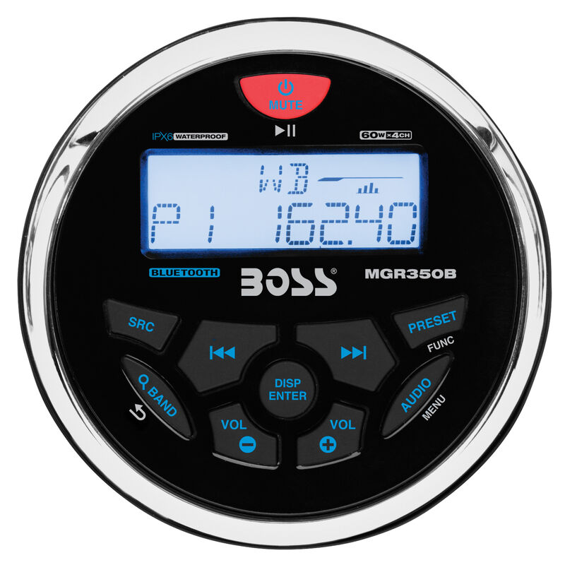 Boss Audio MGR350B Bluetooth Marine Gauge Radio image number 1