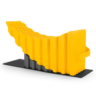 Camco Curved Trailer Aid w/ Chock and Pad - Yellow