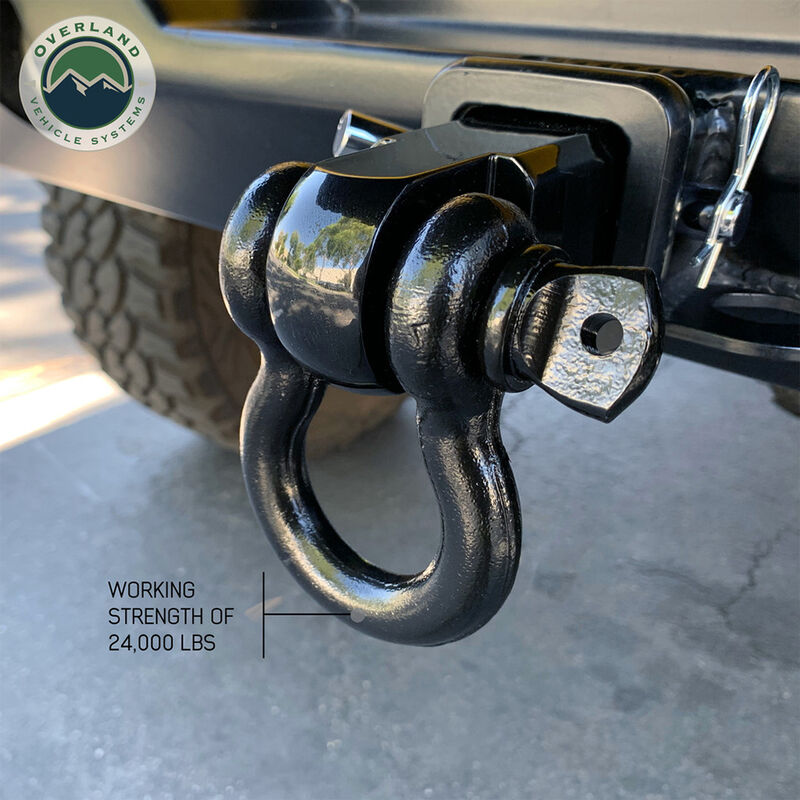 Overland Vehicle Systems Receiver Mount Recovery Shackle, 3/4", 4.75 Tons image number 6
