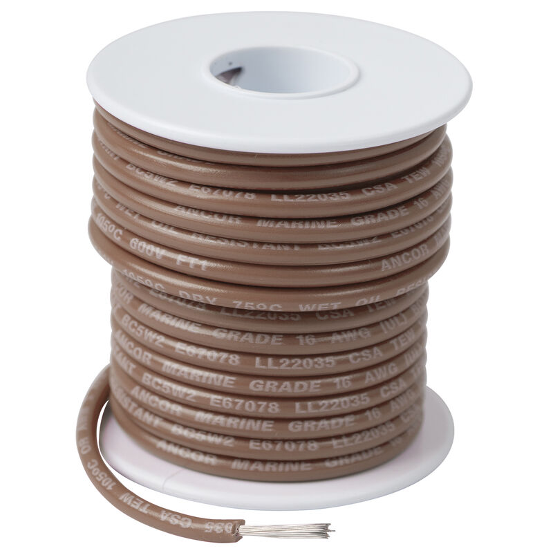 Ancor Marine Grade Primary Wire, 16 AWG, 100', Tan image number 1