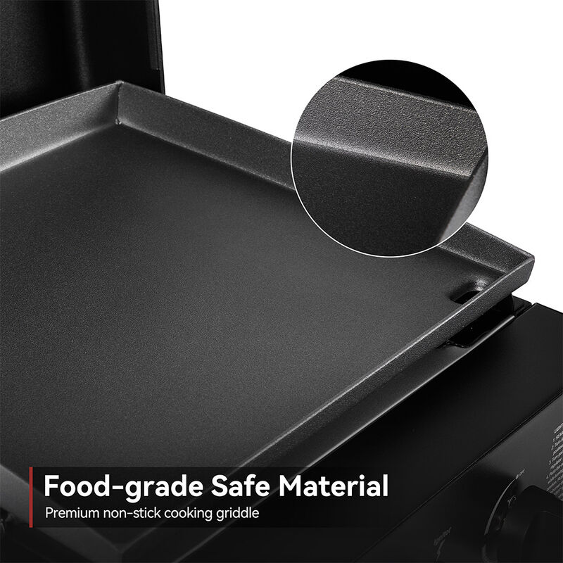 Royal Gourmet PD1502H Portable 2 Burner Gas Griddle with Hood image number 12