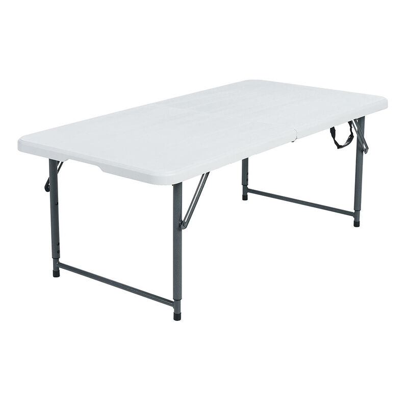 Peakform 4' Adjustable Fold-in-Half Table, White image number 17