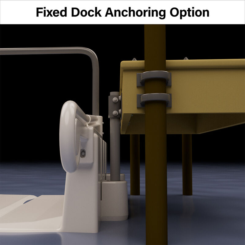 YAKport  Personal Kayak Launch Kit, Grey, Fixed Dock - with Bars & Install Kit image number 4