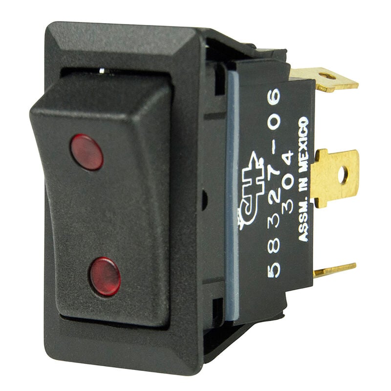 BEP SPDT Rocker Switch, On/Off/On, 2 LEDs image number 1