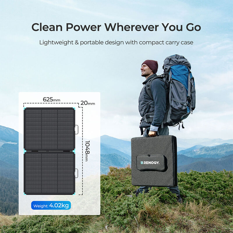 Renogy 100W N-Type Lightweight Portable Solar Panel Suitcase image number 6
