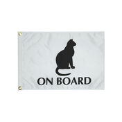 Cat on Board Flag, 12" x 18"